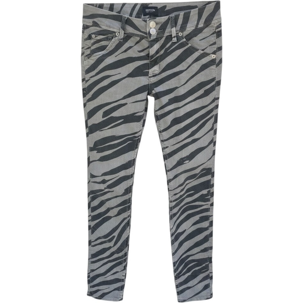 Hudson Women's Zebra Skinny Jeans Size 27 Grunge Goth Animal Print
